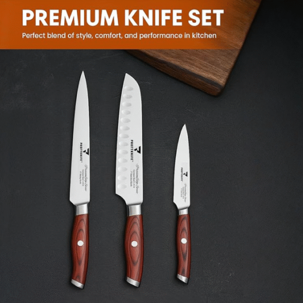 PROFYKNIFE PrecisionEdge Ultra Sharp 3 Piece Knife Set - Image 6